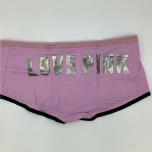 New Victoria’s Secret PINK Lurex Logo Boyshort Panties - Medium